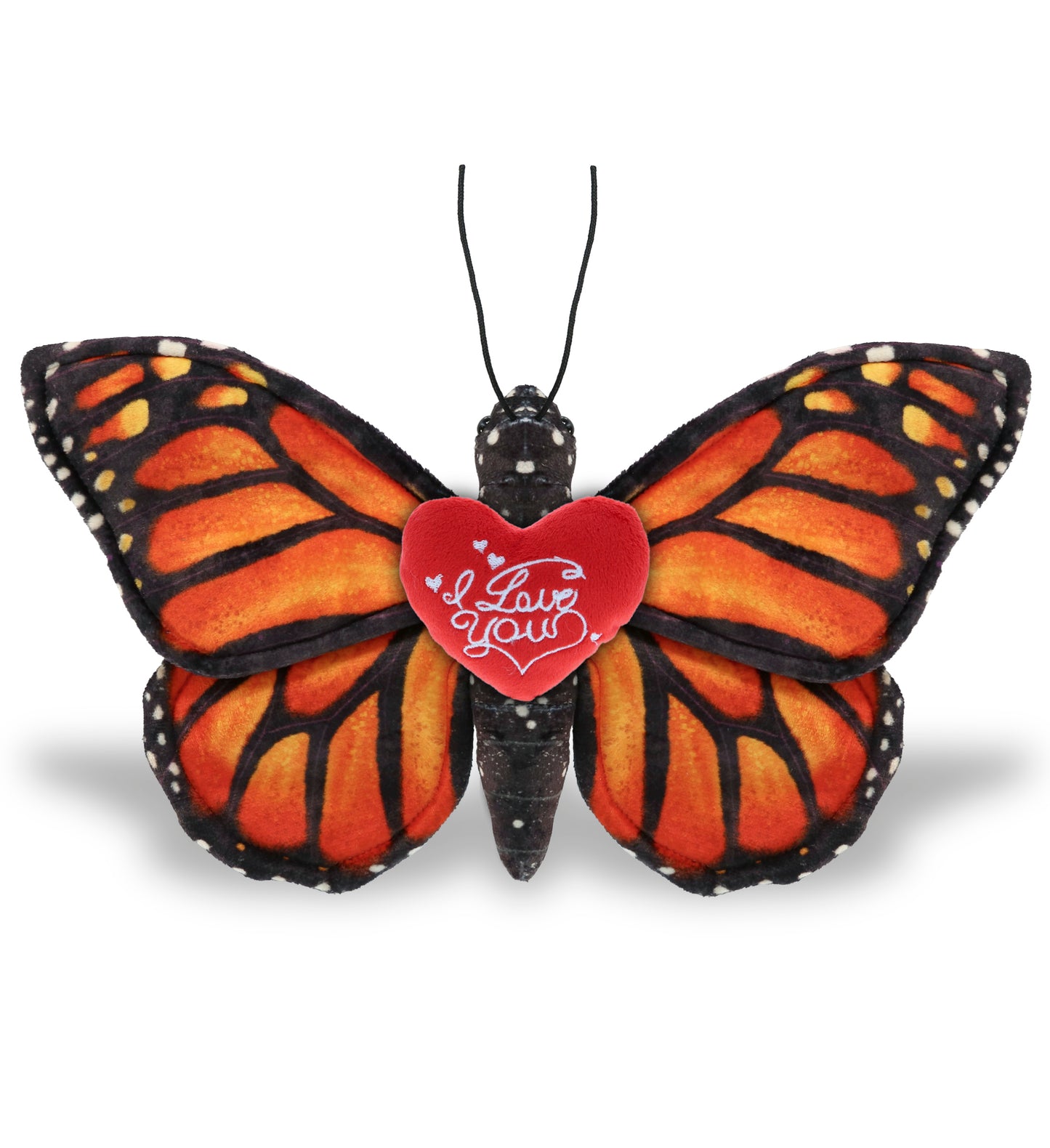PLUSH I LOVE YOU RED HEART - WILD COLLECTION PLUSH - ORANGE BUTTERFLY 12"