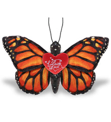 PLUSH I LOVE YOU RED HEART - WILD COLLECTION PLUSH - ORANGE BUTTERFLY 12"