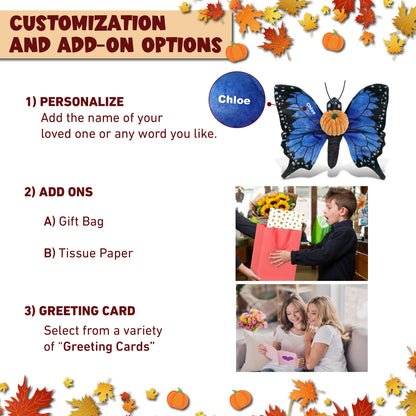 WILD COLLECTION PLUSH - BLUE BUTTERFLY 12" WITH PUMPKIN PLUSH