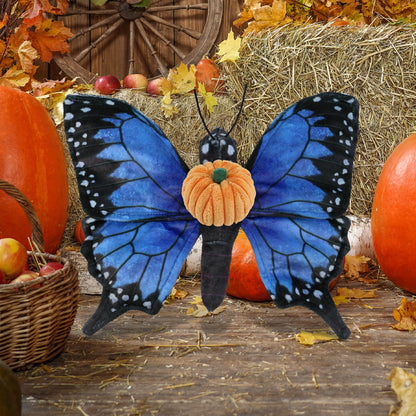 WILD COLLECTION PLUSH - BLUE BUTTERFLY 12" WITH PUMPKIN PLUSH