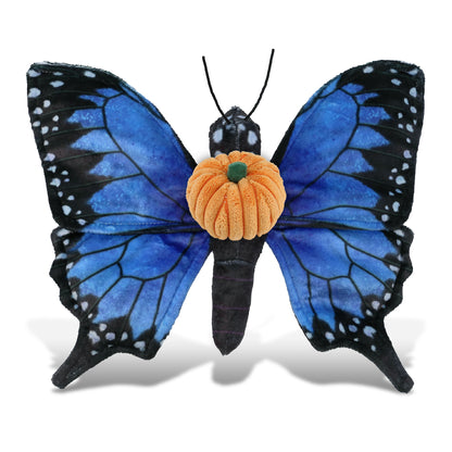 WILD COLLECTION PLUSH - BLUE BUTTERFLY 12" WITH PUMPKIN PLUSH
