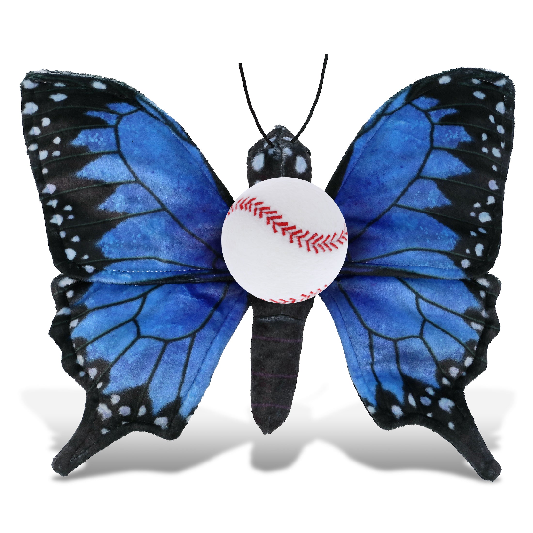 WILD COLLECTION PLUSH - BLUE BUTTERFLY 12" WITH BASEBALL PLUSH