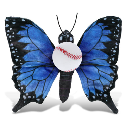 WILD COLLECTION PLUSH - BLUE BUTTERFLY 12" WITH BASEBALL PLUSH