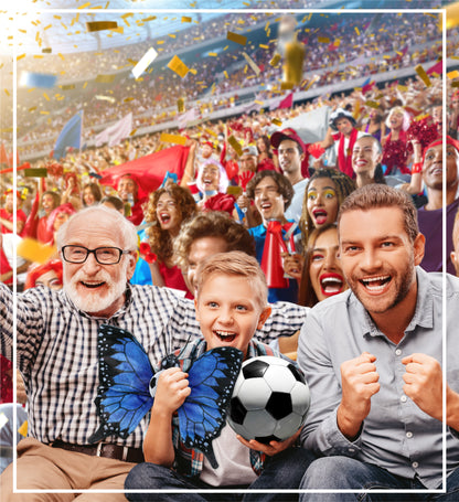 WILD COLLECTION PLUSH - BLUE BUTTERFLY 12" WITH SOCCER PLUSH