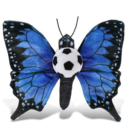 WILD COLLECTION PLUSH - BLUE BUTTERFLY 12" WITH SOCCER PLUSH