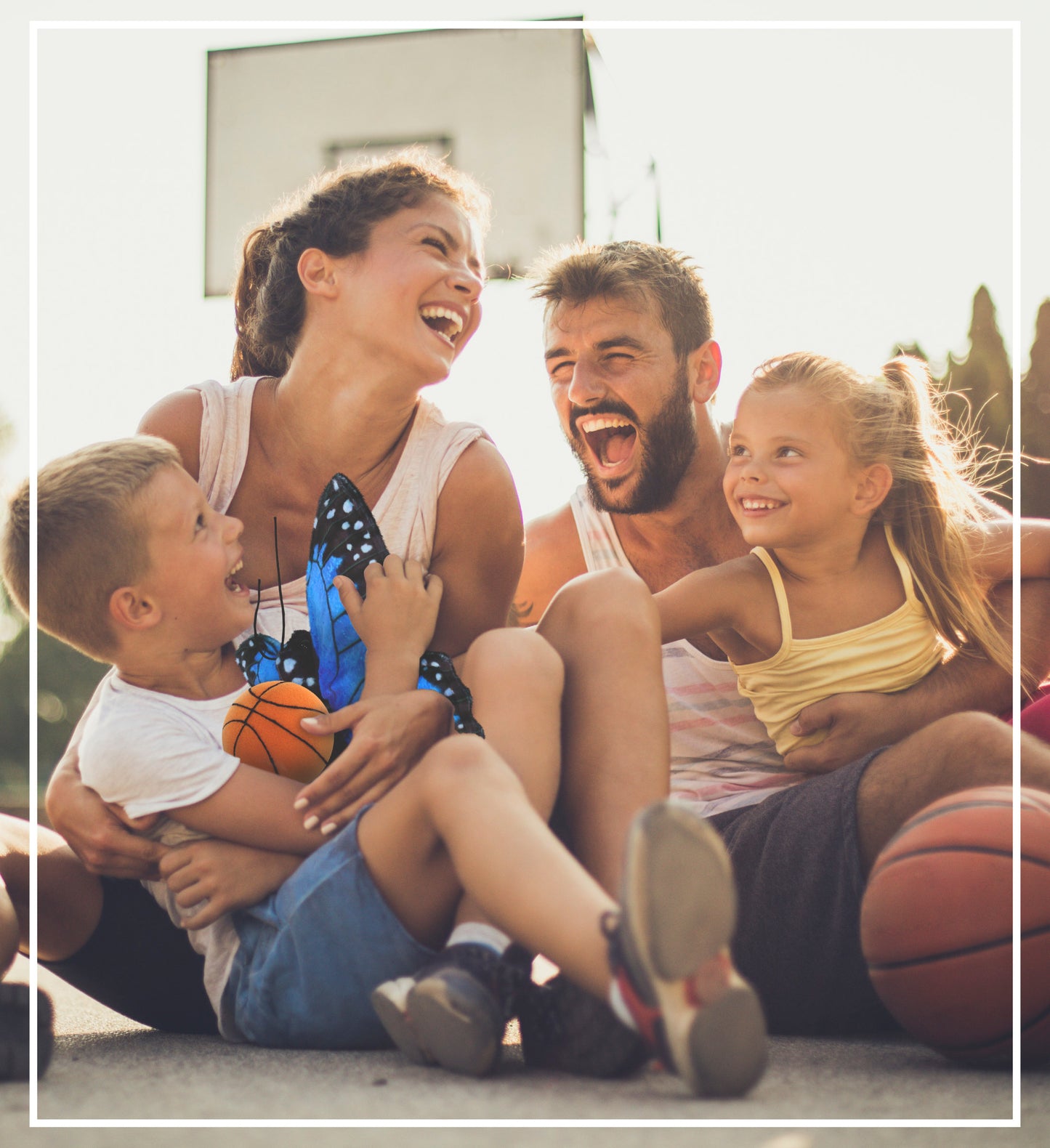 WILD COLLECTION PLUSH - BLUE BUTTERFLY 12" WITH BASKETBALL PLUSH