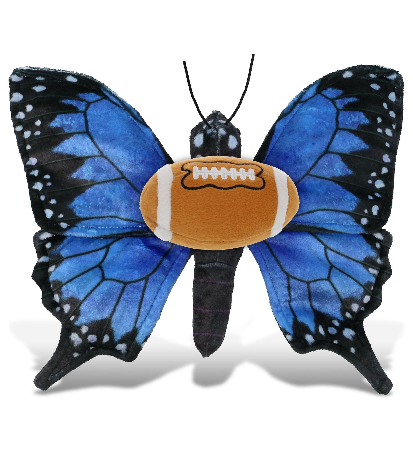 WILD COLLECTION PLUSH - BLUE BUTTERFLY 12" WITH FOOTBALL PLUSH