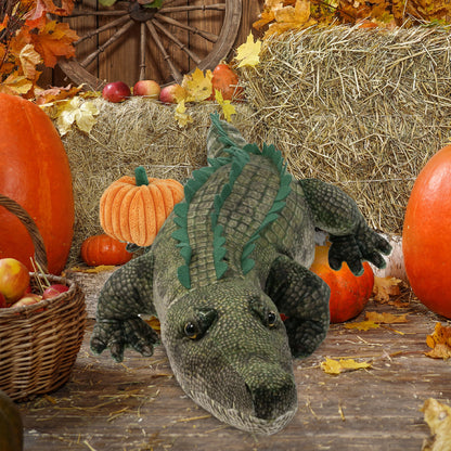 WILD COLLECTION PLUSH - ALLIGATOR 28" WITH PUMPKIN PLUSH