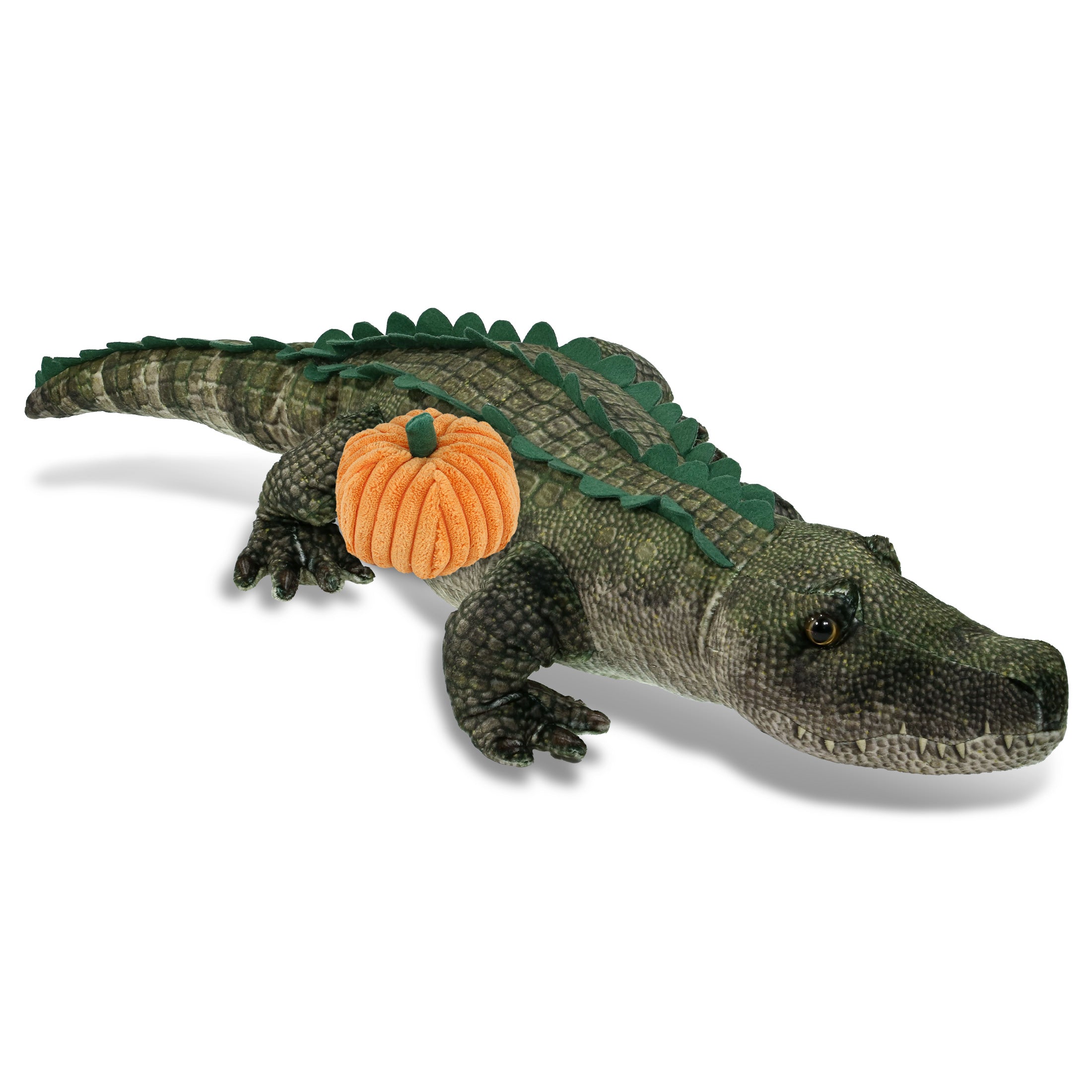 WILD COLLECTION PLUSH - ALLIGATOR 28" WITH PUMPKIN PLUSH
