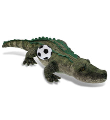 WILD COLLECTION PLUSH - ALLIGATOR 28" WITH SOCCER PLUSH