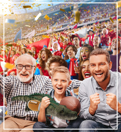 WILD COLLECTION PLUSH - ALLIGATOR 28" WITH FOOTBALL PLUSH