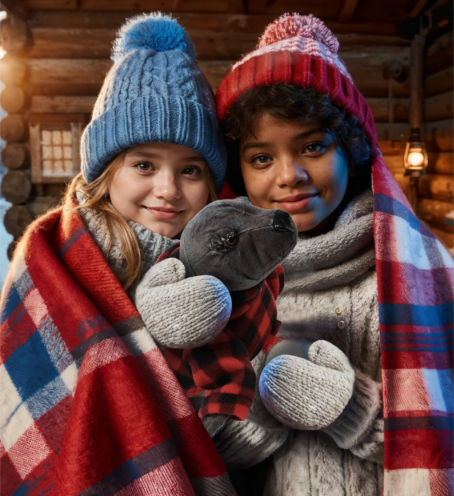 WILD COLLECTION PLUSH - SEA LION 15" WITH RED PLAID HOODIE