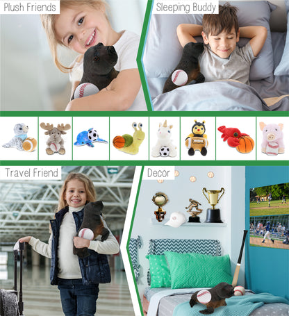 WILD COLLECTION PLUSH - SEA LION 15" WITH BASEBALL PLUSH