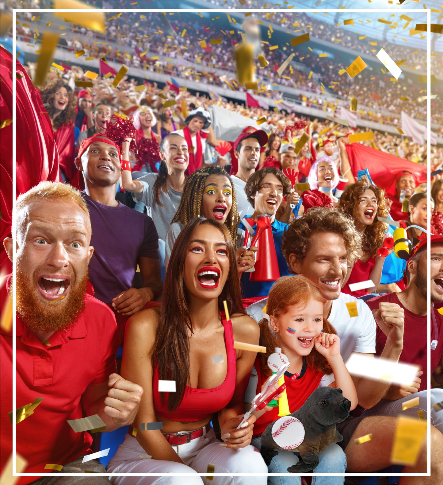 WILD COLLECTION PLUSH - SEA LION 15" WITH BASEBALL PLUSH