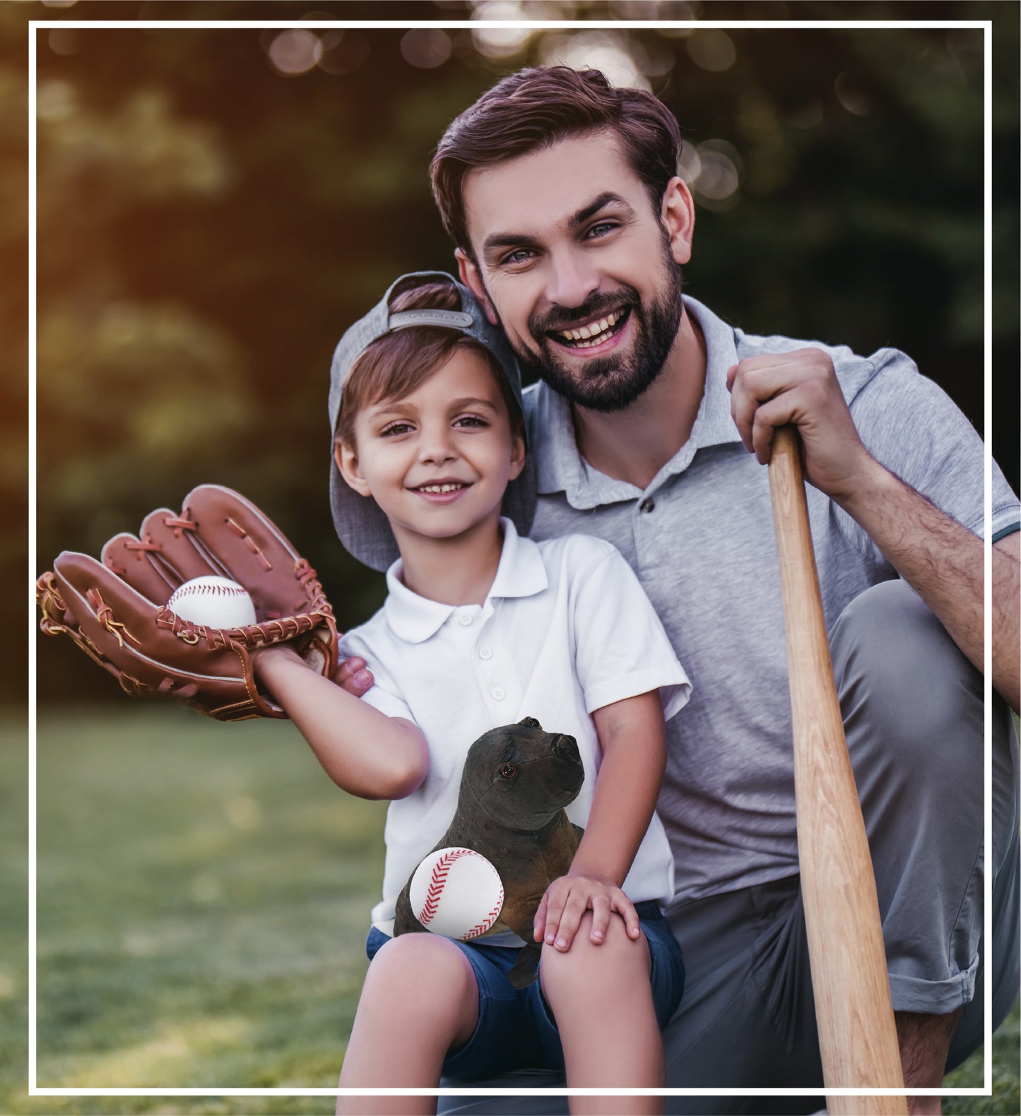 WILD COLLECTION PLUSH - SEA LION 15" WITH BASEBALL PLUSH
