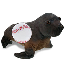 WILD COLLECTION PLUSH - SEA LION 15" WITH BASEBALL PLUSH