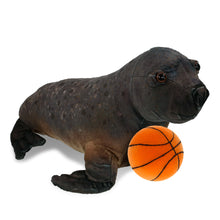 WILD COLLECTION PLUSH - SEA LION 15" WITH BASKETBALL PLUSH