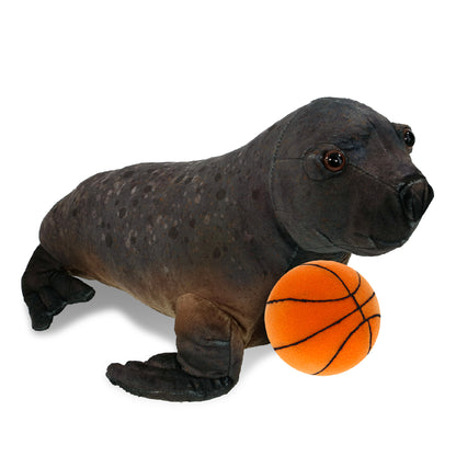 WILD COLLECTION PLUSH - SEA LION 15" WITH BASKETBALL PLUSH