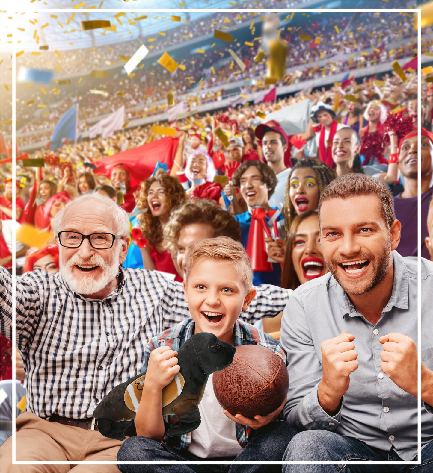 WILD COLLECTION PLUSH - SEA LION 15" WITH FOOTBALL PLUSH