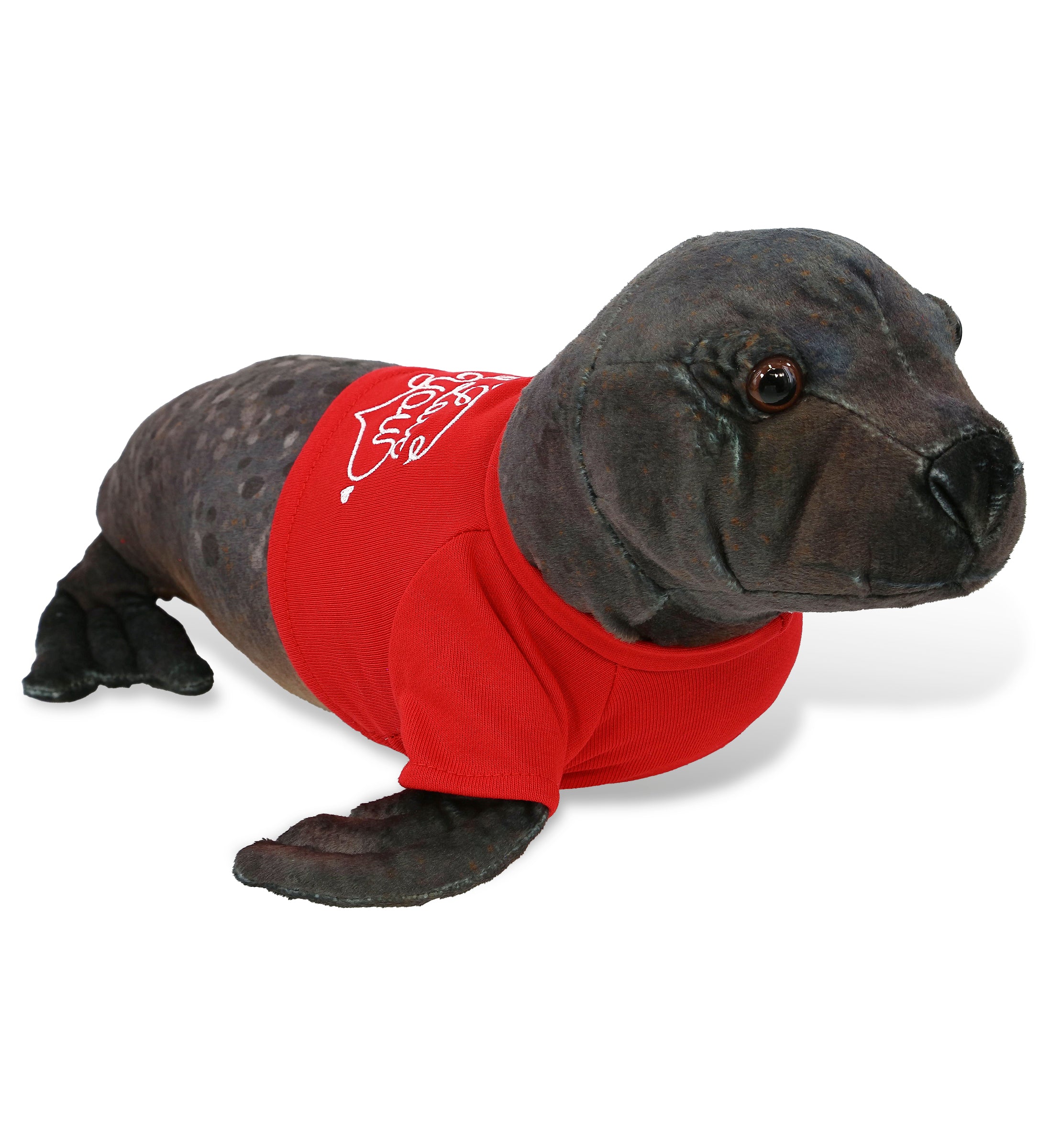 PLUSH I LOVE YOU RED SHIRT- WILD COLLECTION PLUSH - SEA LION 15"