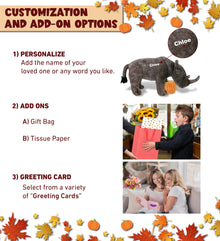 WILD COLLECTION PLUSH - RHINO 15" WITH PUMPKIN PLUSH