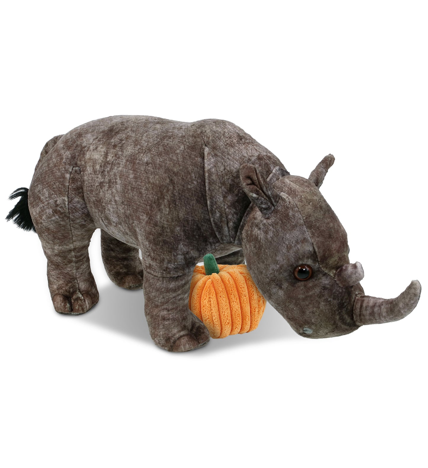 WILD COLLECTION PLUSH - RHINO 15" WITH PUMPKIN PLUSH