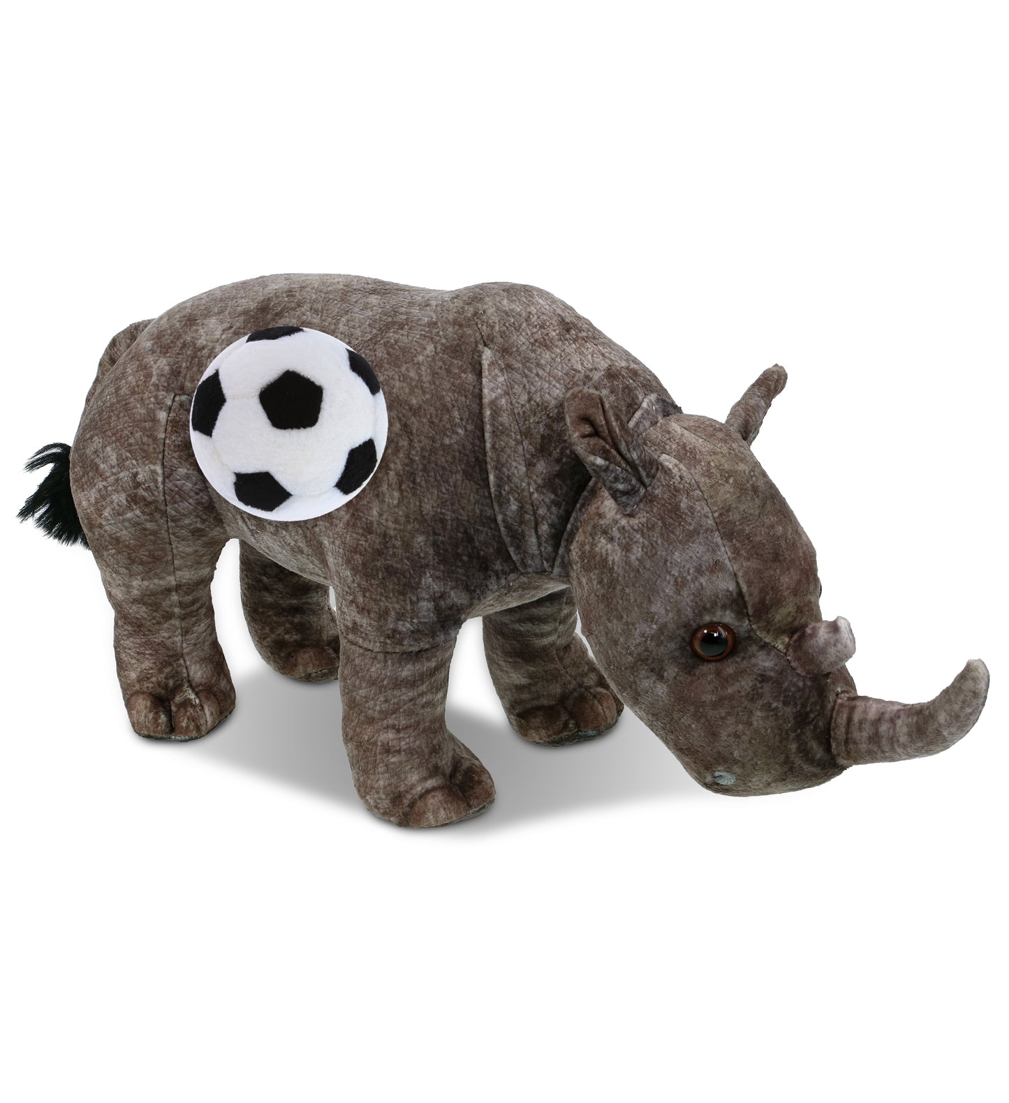 WILD COLLECTION PLUSH - RHINO 15" WITH SOCCER PLUSH