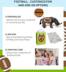 WILD COLLECTION PLUSH - RHINO 15" WITH FOOTBALL PLUSH