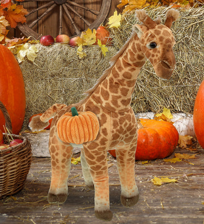 WILD COLLECTION PLUSH - GIRAFFE 15" WITH PUMPKIN PLUSH