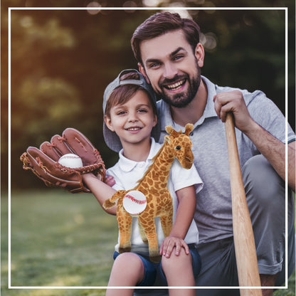 WILD COLLECTION PLUSH - GIRAFFE 15" WITH BASEBALL PLUSH