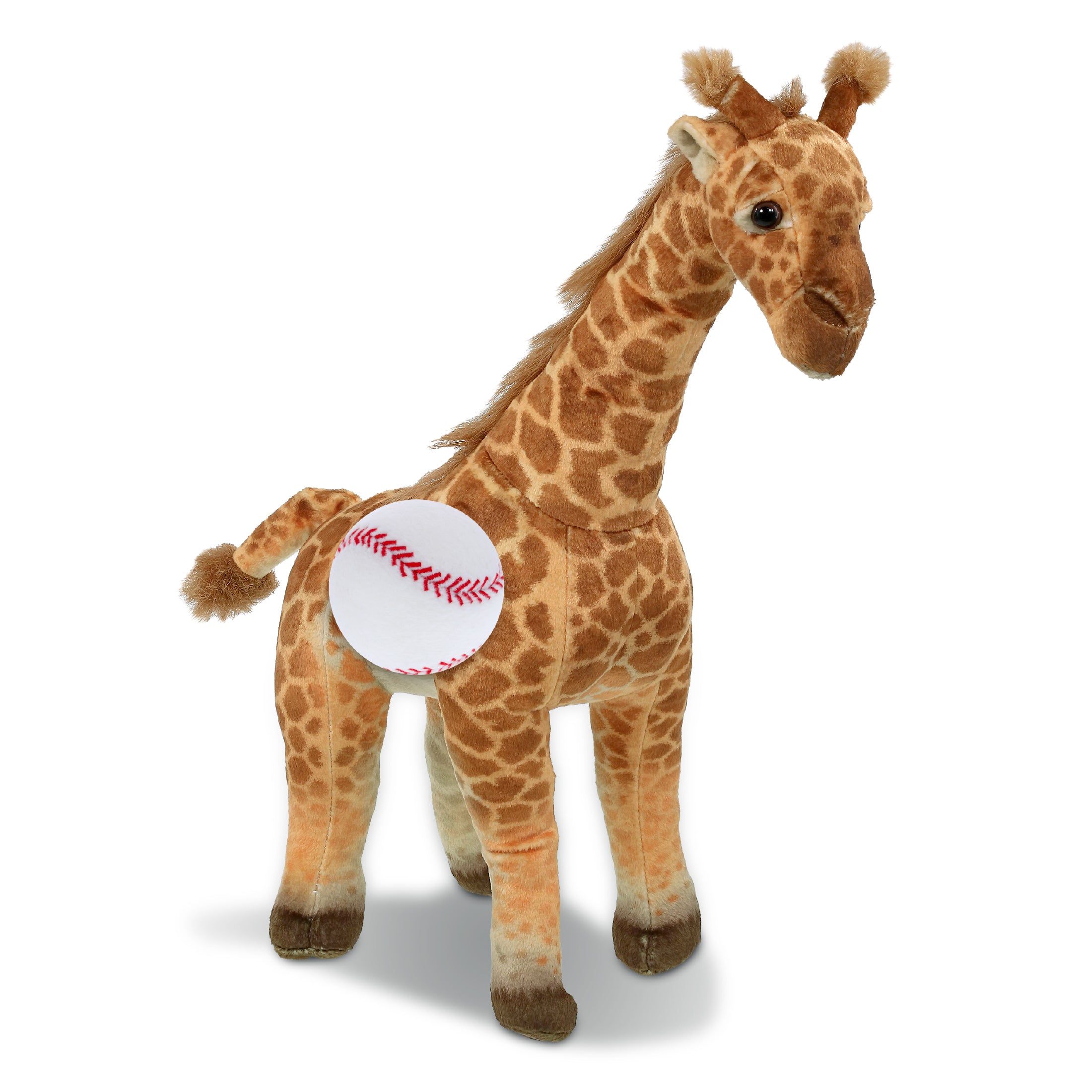 WILD COLLECTION PLUSH - GIRAFFE 15" WITH BASEBALL PLUSH