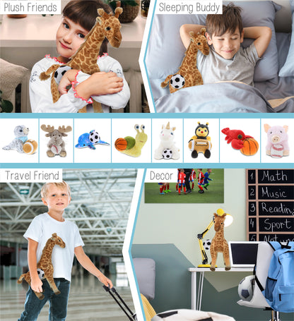 WILD COLLECTION PLUSH - GIRAFFE 15" WITH SOCCER PLUSH