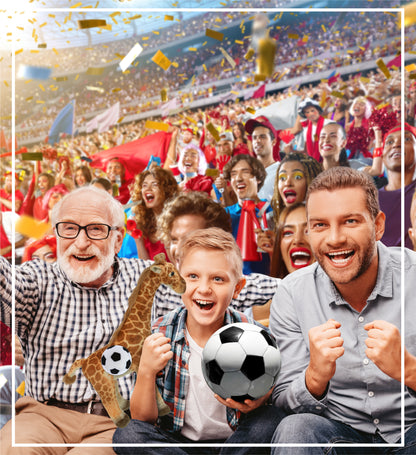 WILD COLLECTION PLUSH - GIRAFFE 15" WITH SOCCER PLUSH