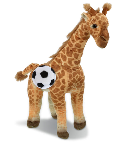 WILD COLLECTION PLUSH - GIRAFFE 15" WITH SOCCER PLUSH