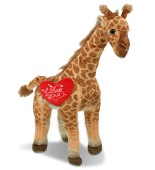 PLUSH I LOVE YOU RED HEART - WILD COLLECTION PLUSH - GIRAFFE 15"