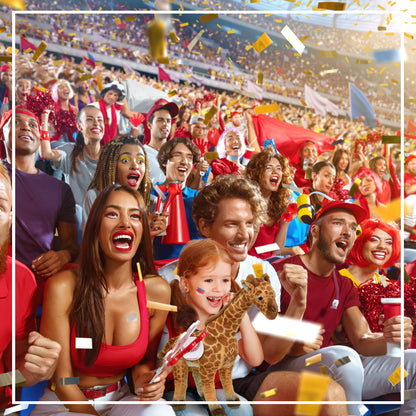 WILD COLLECTION PLUSH - GIRAFFE 20" WITH BASEBALL PLUSH