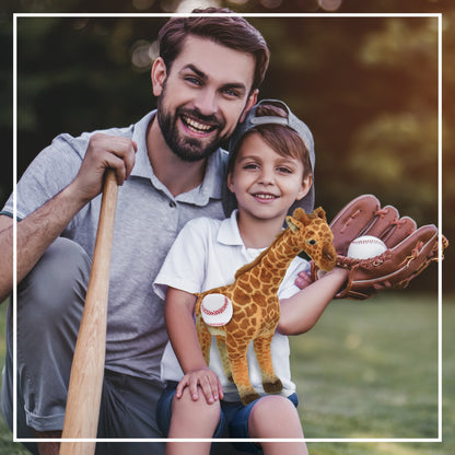 WILD COLLECTION PLUSH - GIRAFFE 20" WITH BASEBALL PLUSH