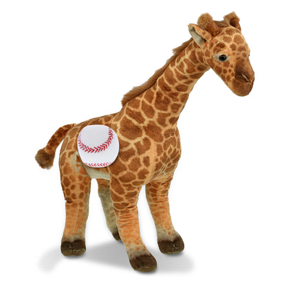 WILD COLLECTION PLUSH - GIRAFFE 20" WITH BASEBALL PLUSH