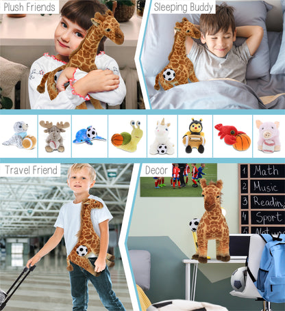 WILD COLLECTION PLUSH - GIRAFFE 20" WITH SOCCER PLUSH