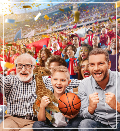 WILD COLLECTION PLUSH - GIRAFFE 20" WITH BASKETBALL PLUSH