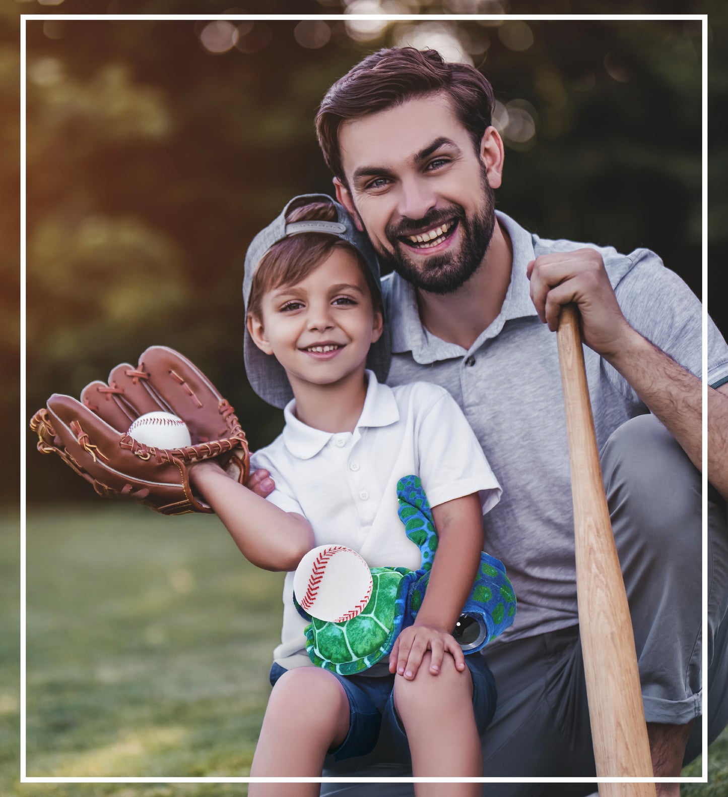 WILD COLLECTION PLUSH - BLUE SEA TURTLE 10" WITH BASEBALL PLUSH