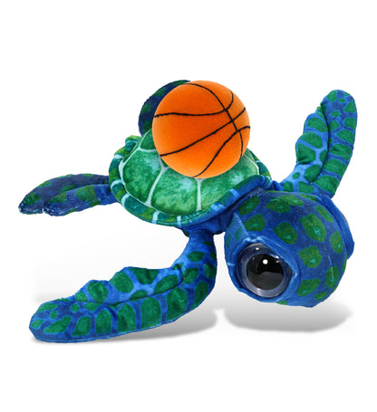 WILD COLLECTION PLUSH - BLUE SEA TURTLE 10" WITH BASKETBALL PLUSH