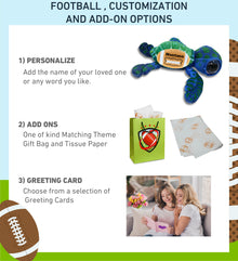 WILD COLLECTION PLUSH - BLUE SEA TURTLE 10" WITH FOOTBALL PLUSH