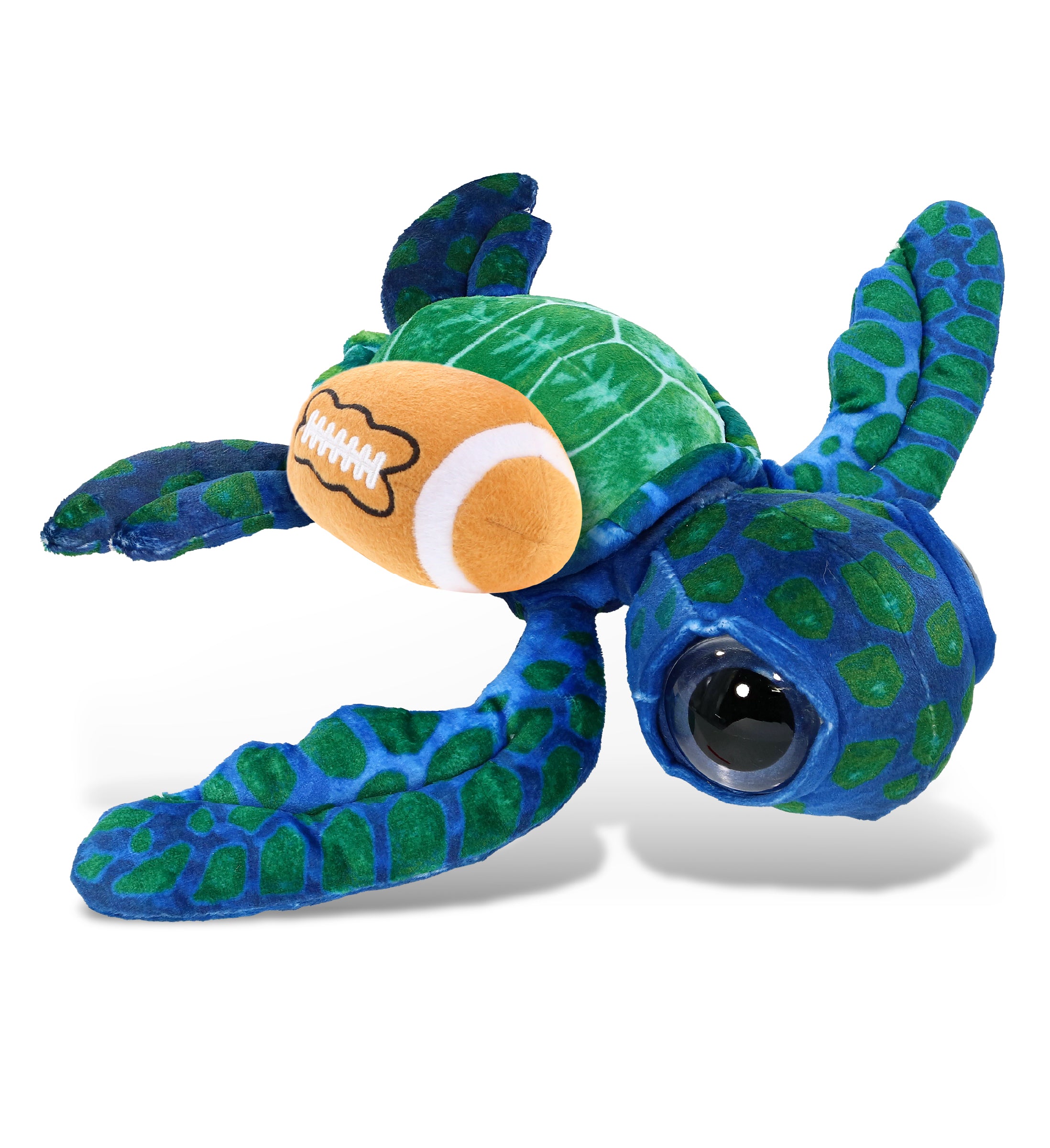 WILD COLLECTION PLUSH - BLUE SEA TURTLE 10" WITH FOOTBALL PLUSH