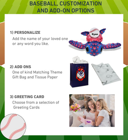 WILD COLLECTION PLUSH - PINK SEA TURTLE 10" WITH BASEBALL PLUSH