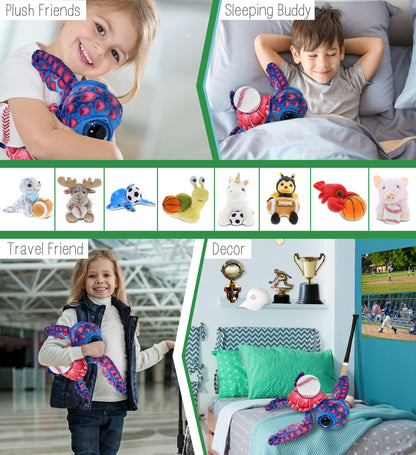 WILD COLLECTION PLUSH - PINK SEA TURTLE 10" WITH BASEBALL PLUSH