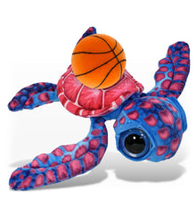 WILD COLLECTION PLUSH - PINK SEA TURTLE 10" WITH BASKETBALL PLUSH