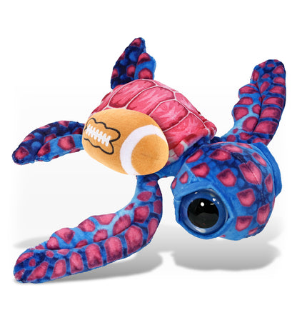 WILD COLLECTION PLUSH - PINK SEA TURTLE 10" WITH FOOTBALL PLUSH