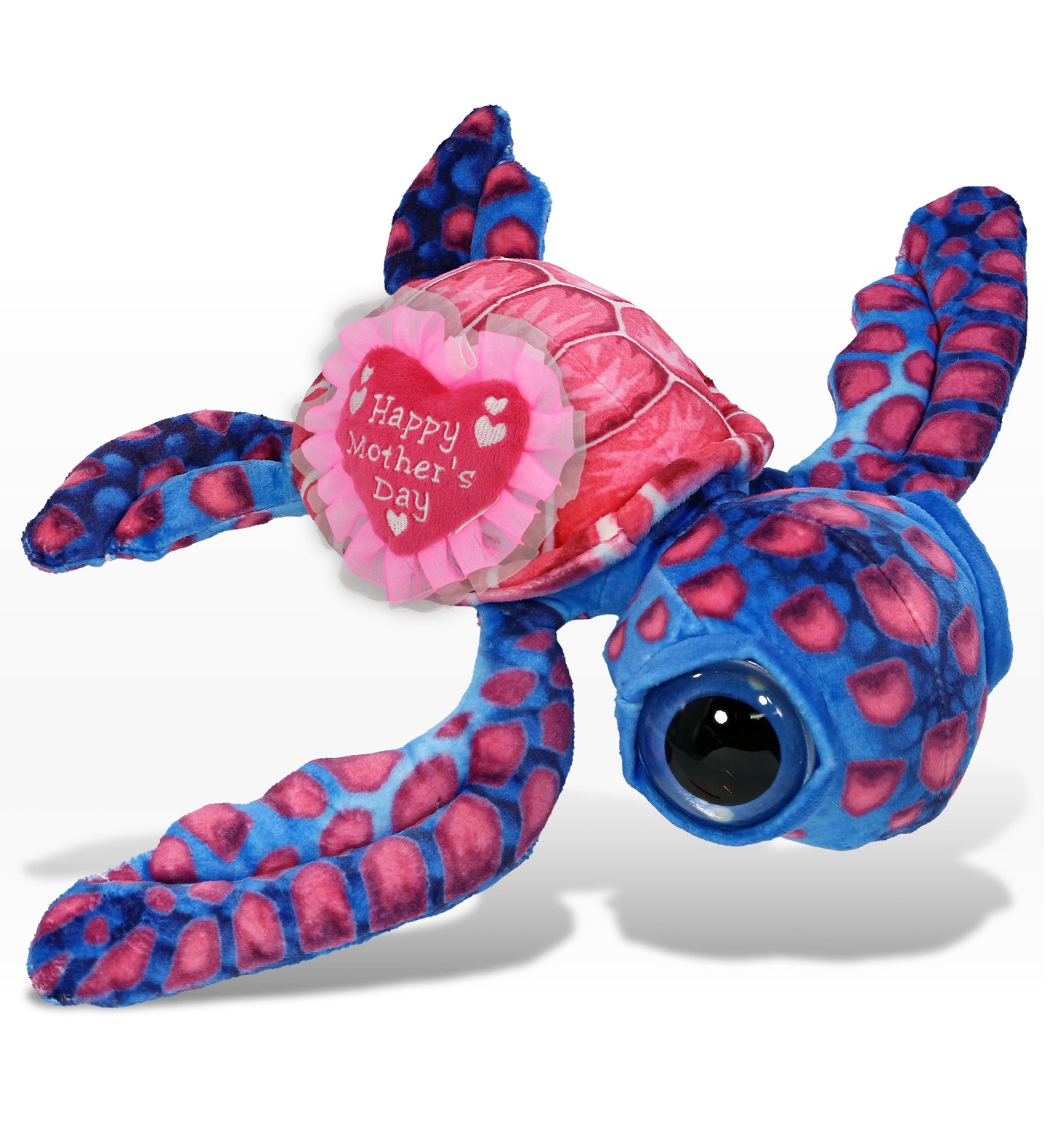 PLUSH MOTHERS DAY HEART - WILD COLLECTION PLUSH - PINK SEA TURTLE 10"