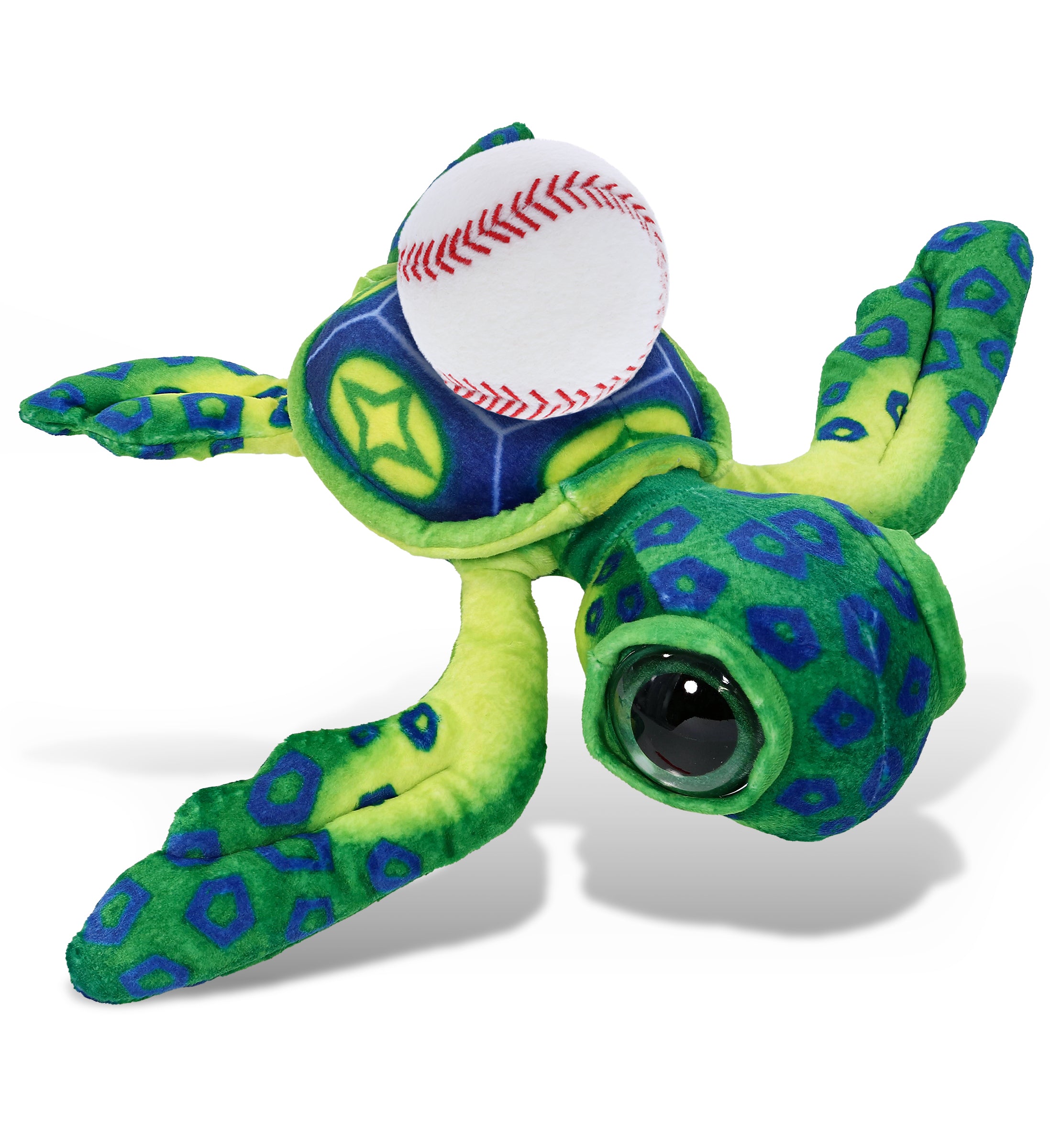 WILD COLLECTION PLUSH - GREEN SEA TURTLE 10" WITH BASEBALL PLUSH
